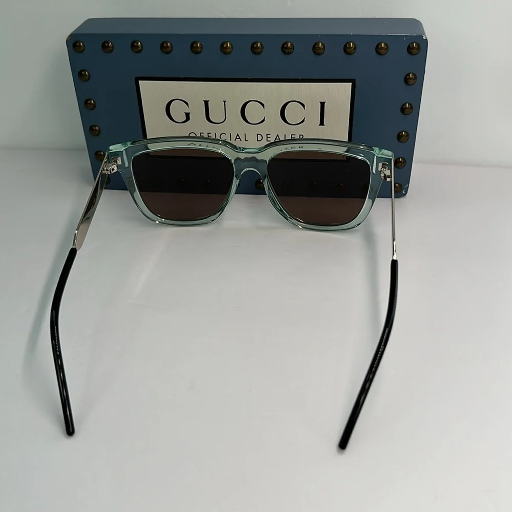 New Authentic GUCCI Men's Rectangular Sunglasses GG0976S-002-56